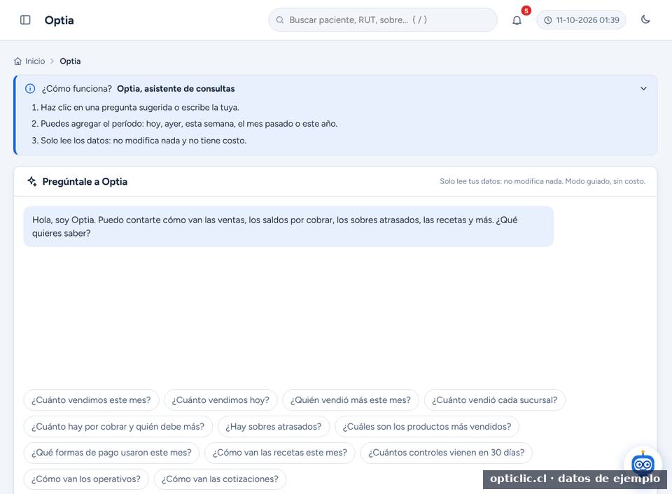 OptiA, asistente de consultas de Opticlic